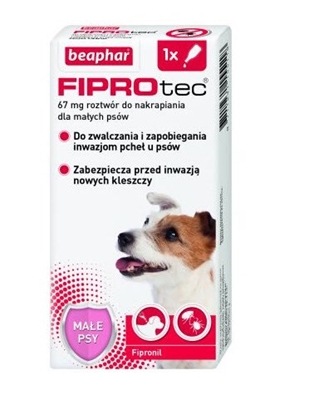 Изображение BEAPHAR Drops against fleas and ticks for dogs S - 1 x 67 mg