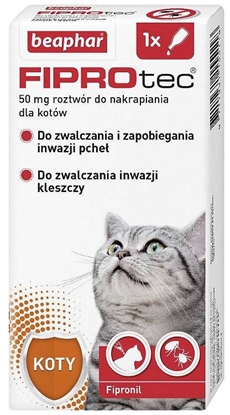 Picture of BEAPHAR parasite drops for cats - 1 x 50 mg