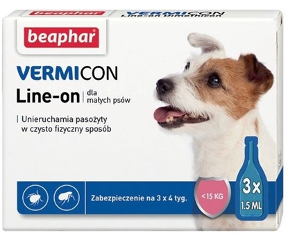 Picture of BEAPHAR VERMIcon Line-on Drops against fleas and ticks for dogs S - 3 x 1,5 ml