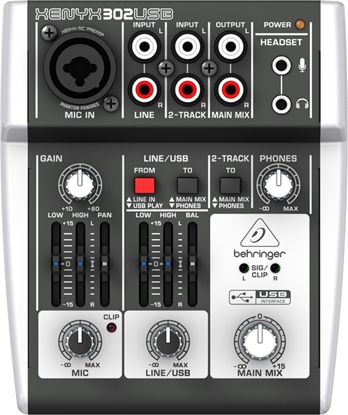Изображение Behringer X302USB audio mixer 5 channels