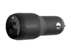 Изображение Belkin CCB004BTBK mobile device charger Smartphone, Tablet Black Cigar lighter, USB Fast charging Indoor, Outdoor