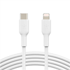 Изображение Belkin Lightning/USB-C Cable 1m PVC, mfi certified, white