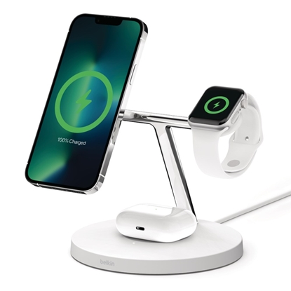 Attēls no Belkin WIZ017vfWH Headphones, Smartphone, Smartwatch White AC Wireless charging Fast charging Indoor