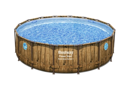 Attēls no Bestway 56725 above ground pool Framed pool Round Blue, Brown