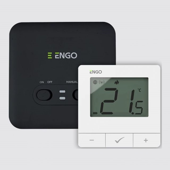 Picture of Bezvadu telpas termostats ENGO E20i WiFi, balts