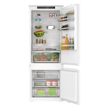 Attēls no Bosch Refrigerator | KBN96VSE0 | Energy efficiency class E | Built-in | Combi | Height 193.5 cm | No Frost system | Fridge net capacity 285 L | Freezer net capacity 98 L | 34 dB | White