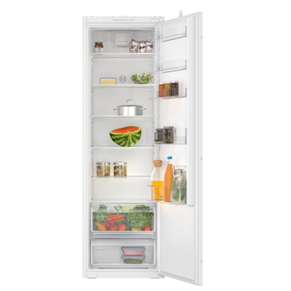 Attēls no Bosch Refrigerator | KIR815SE0 | Energy efficiency class E | Built-in | Larder | Height 177.2 cm | Fridge net capacity 310 L | Freezer net capacity 0 L | 35 dB | White