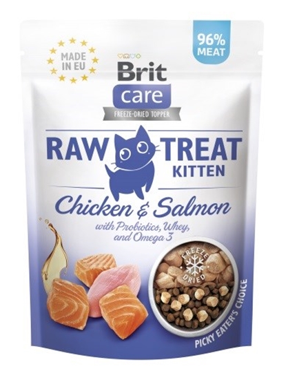 Изображение BRIT Care Raw Treat Kitten chicken with salmon - cat treats - 40g