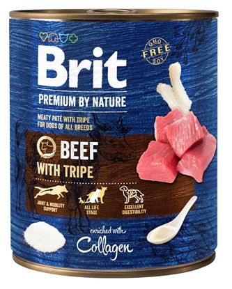 Attēls no BRIT Premium by Nature Beef with Tripe - Wet dog food - 800 g