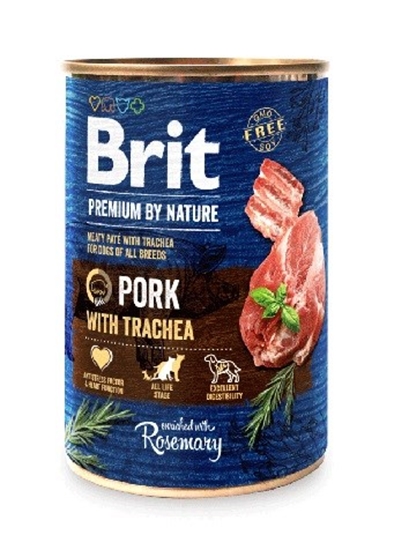 Picture of BRIT Premium by Nature Pork with Trachea - Wet dog food - 400 g