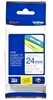 Picture of Brother labelling tape TZE-253 white/blue 24 mm