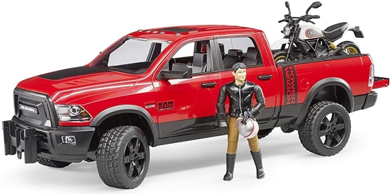 Изображение Bruder Dodge RAM 2500 Power Wagon with a trailer and a motorcycle Ducati 02502