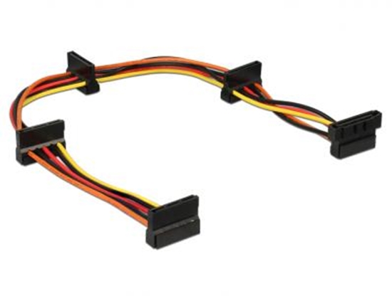 Изображение Cable Power SATA 15 pin plug  4 x SATA 15 pin receptacle 40 cm multicolour