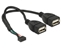 Изображение Cable USB 2.0 pin header female 2.00 mm 10 pin  2 x USB 2.0 Type-A female 20 cm