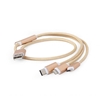 Picture of Gembird USB charging combo 3-in-1 Lightning, Type C, Micro USB Gold