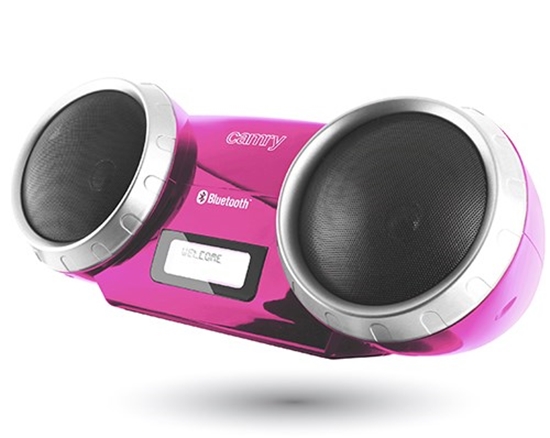 Изображение Camry Premium CR 1139p Stereo portable speaker Black, Grey, Pink 5 W
