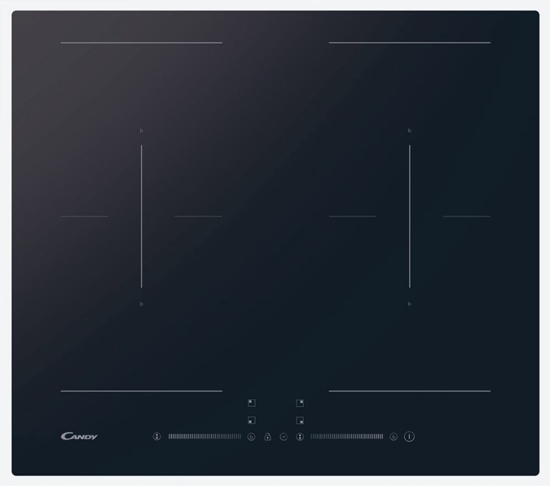 Picture of Candy | Hob | CDTP644SC/E1 | Induction | Number of burners/cooking zones 4 | Touch | Timer | Black