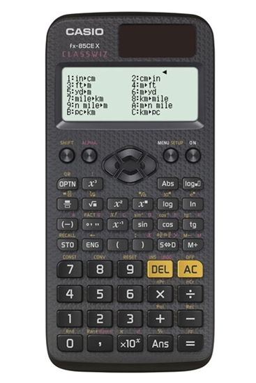 Picture of CASIO FX-85CEX SCIENTIFIC CALCULATOR, OFFICE, SCHOOL, 379 FUNCTIONS, 77X166MM, BLACK