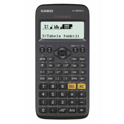 Attēls no CASIO SCIENTIFIC CALCULATOR FX-350CEX, 379 FUNCTIONS, 77X166MM, BLACK