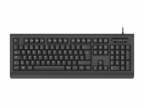 Изображение CONCEPTRONIC USB Tastatur,Smart ID-Kartenleser spanisch   sw