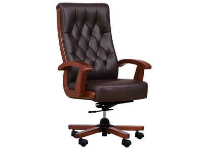 Picture of CONSUL brown leather armchair