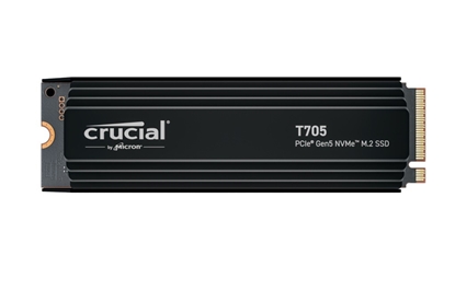 Picture of Crucial T705 with heatsink   2TB PCIe Gen5 NVMe M.2 SSD