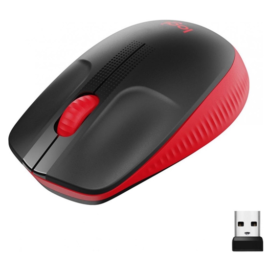 Изображение Datorpele Logitech USB bezvadu M190 sarkana