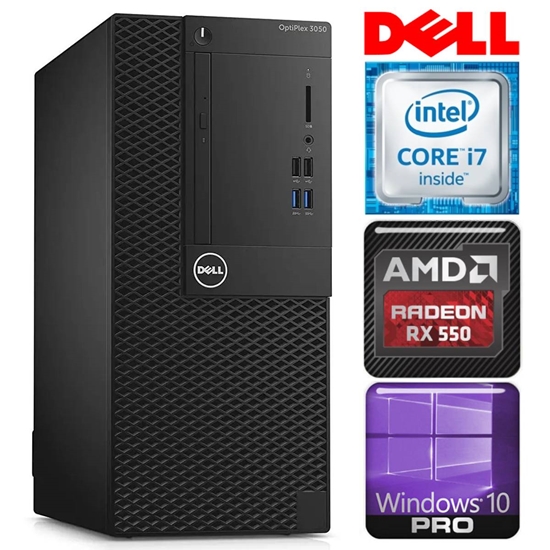 Изображение DELL 3050 Tower i7-7700 16GB 1TB SSD M.2 NVME RX550 4GB WIN10Pro