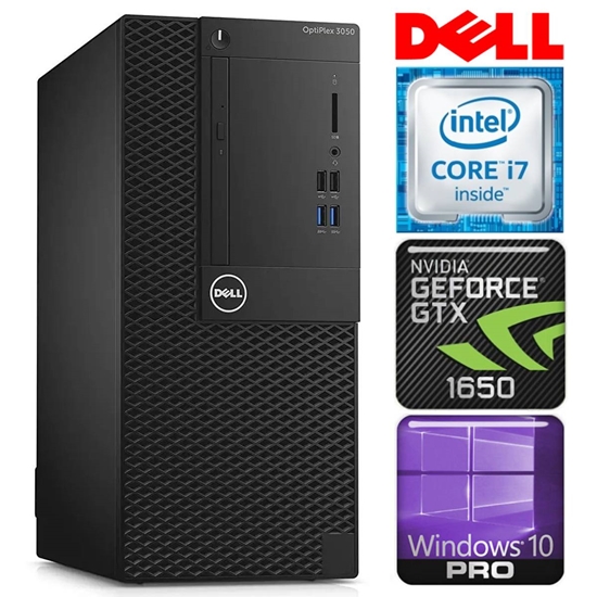 Picture of DELL 3050 Tower i7-7700 16GB 256SSD M.2 NVME+1TB GTX1650 4GB WIN10Pro