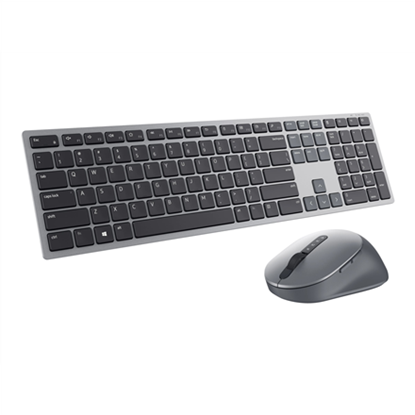 Attēls no Dell Premier Multi-Device Keyboard and Mouse | KM7321W | Keyboard and Mouse Set | Wireless | Ukrainian | Titanium Gray | 2.4 GHz, Bluetooth 5.0