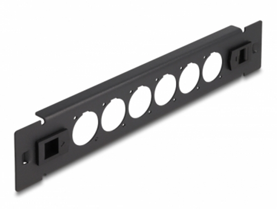 Picture of Delock 10″ D-Type Patch Panel 6 port tool free black