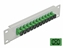 Attēls no Delock 10″ Fiber Optic Patch Panel 12 Port SC Simplex green 1U grey