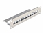 Изображение Delock 10″ Keystone Patch Panel 12 port with strain relief 1U grey