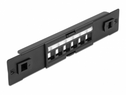 Attēls no Delock 10″ Keystone Patch Panel 6 Port tool free