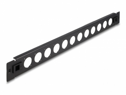 Attēls no Delock 19″ D-Type Patch Panel 12 port tool free black