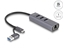 Picture of Delock 3 Port USB 5 Gbps Hub + Gigabit LAN with USB Type-C™ or USB Type-A connector in metal case