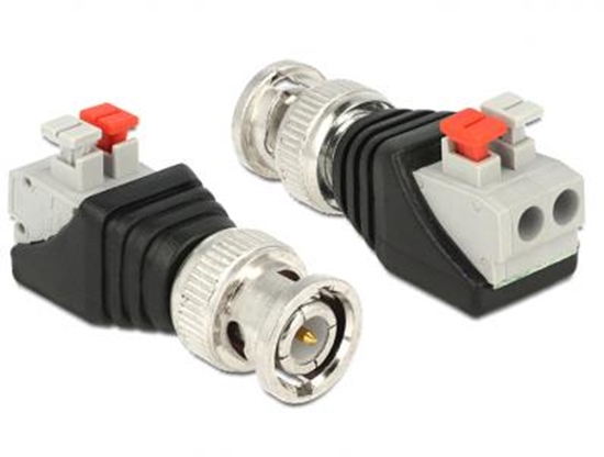 Picture of Delock Adapter BNC male  Terminal Block with push button 2 pin