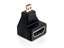 Attēls no Delock Adapter High Speed HDMI with Ethernet - micro D male  A female angled