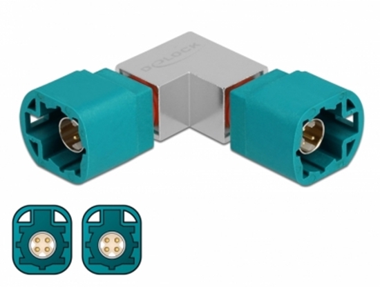 Picture of Delock Adapter HSD Z male to HSD Z male angled