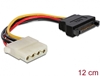 Picture of Delock Adapter Power SATA 15 pin male  4 pin Molex female 12 cm