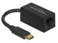 Изображение Delock Adapter SuperSpeed USB (USB 3.2 Gen 1) with USB Type-C™ male > Gigabit LAN 10/100/1000 Mbps compact black