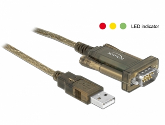 Picture of Delock Adapter USB 2.0 Type-A > 1 x Serial DB9 RS-232