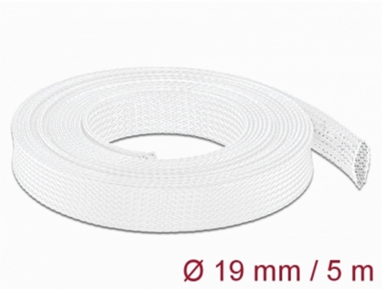 Picture of Delock Braided Sleeving stretchable 5 m x 19 mm white