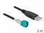 Attēls no Delock Cable HSD Z male to USB 2.0 Type-A male 2 m