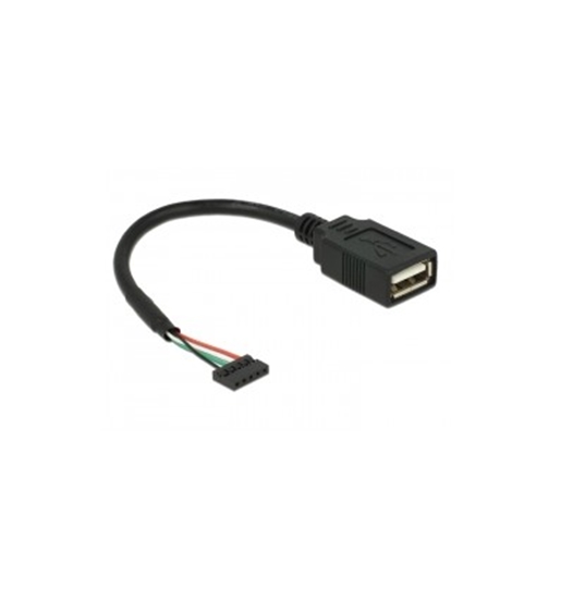 Изображение Delock Cable USB 2.0 pin header female 2.00 mm 5 pin - USB 2.0 Type-A female 15 cm