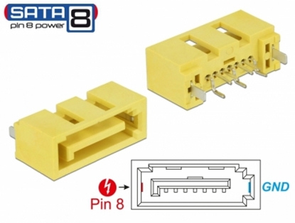 Attēls no Delock Connector SATA 6 Gb/s plug 8 pin power