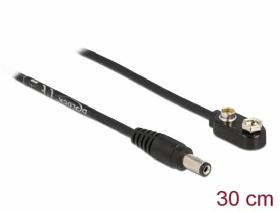 Picture of Delock DC Power Cable 5.5 x 2.1 mm male to connection for Block Battery 9 V