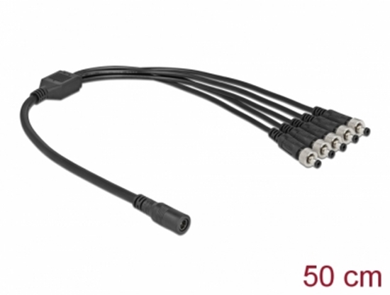 Picture of Delock DC Splitter Cable 5.5 x 2.1 mm 1 x female to 5 x male screwable