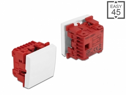 Изображение Delock Easy 45 1-gang Switch 2-pole 1-way 45 x 45 mm, white