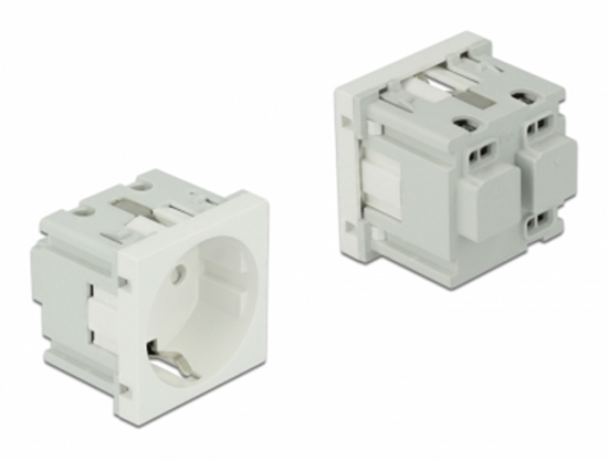 Изображение Delock Easy 45 Grounded Power Socket 45 x 45 mm 10 pieces